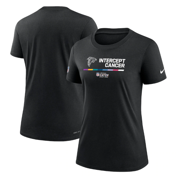 Women's Atlanta Falcons 2022 Black Crucial Catch Performance T-Shirt(Run Small) Women's Atlanta Falcons 2022 Black Crucial Catch Performance T-Shirt(Run Small)